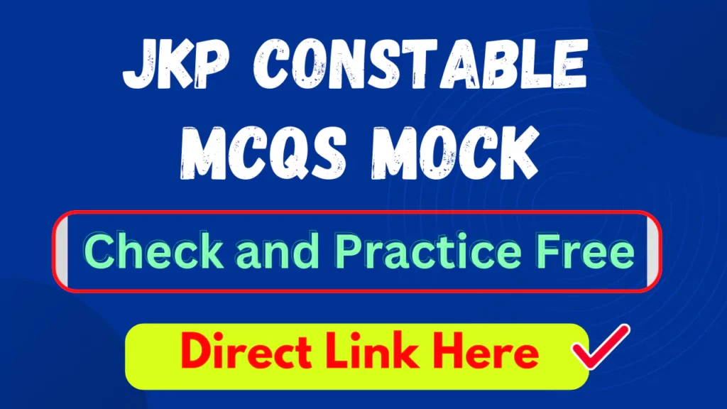 JKP Constable MCQs 2024