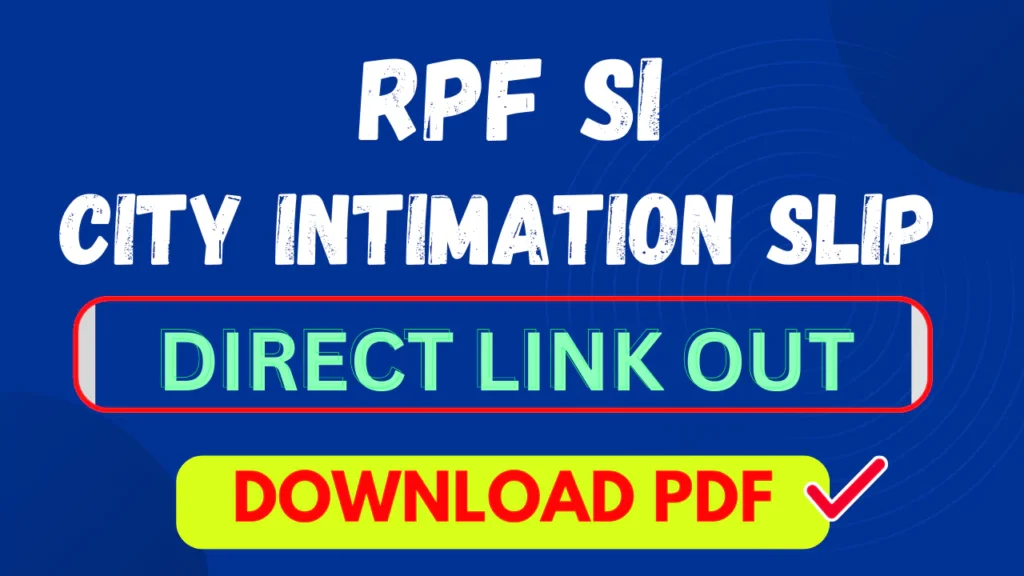 RPF SI City Slip 2024